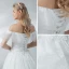 Erschwinglich Ivory / Creme Brautkleider / Hochzeitskleider 2018 A Linie Perlenstickerei Perle Spitze Off Shoulder Rückenfreies Kurze Ärmel Lange Hochzeit