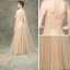 Luxe Champagne Robe De Bal 2018 Princesse Glitter Paillettes Bretelles Spaghetti Dos Nu Manches Courtes Watteau Train Robe De Ceremonie
