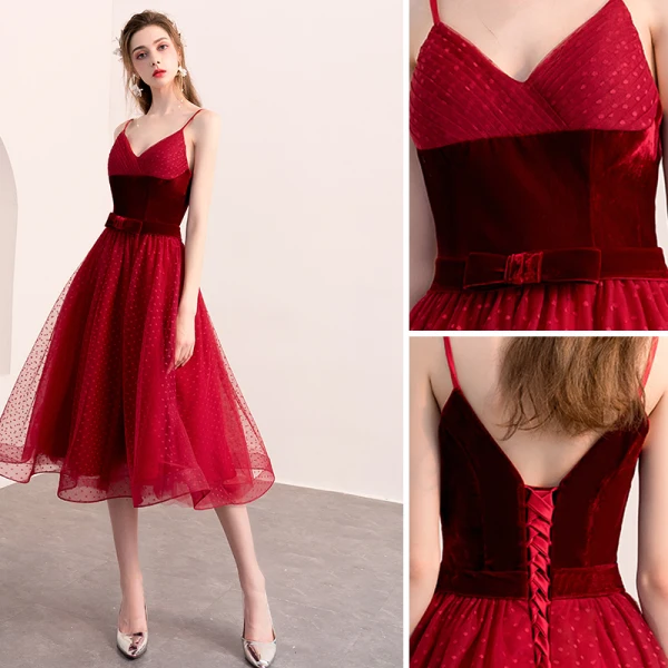 burgundy homecoming dresses 2018 Burgundy main image 0