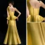 Amazing / Unique Gold Evening Dresses  2018 Trumpet / Mermaid Appliques Beading Tassel Crystal Rhinestone Scoop Neck Backless Sleeveless Floor-Length / Long Formal Dresses