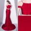 Sexy Bordeaux 2 Pièces Robe De Soirée 2018 Trompette / Sirène Fendue devant Bretelles Spaghetti Dos Nu Manches Courtes Train De Balayage Robe De Ceremonie