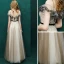 Luxury / Gorgeous Champagne Prom Dresses 2019 A-Line / Princess Sash Lace Spaghetti Straps Backless Sleeveless Floor-Length / Long Formal Dresses