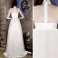 Chinese style Ivory Evening Dresses  2019 A-Line / Princess Organza Appliques Lace Rhinestone High Neck Sleeveless Floor-Length / Long Formal Dresses