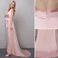 Abordable Rougissant Rose Robe De Soirée 2019 Princesse Noeud Titulaire Sans Manches Dos Nu Tribunal Train Robe De Ceremonie