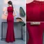 Chic / Beautiful Burgundy Evening Dresses  2018 Trumpet / Mermaid Beading Crystal Tassel Scoop Neck Sleeveless Floor-Length / Long Formal Dresses