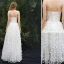 Moderne / Mode Ivoire Plage Robe De Soirée 2019 Princesse Bretelles Spaghetti Appliques Sans Manches Dos Nu Longue Robe De Ceremonie
