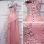 Charmant Robe Pour Mariage 2017 En Dentelle Paillettes Fleur Une épaule Sans Manches Longueur Cheville Empire Robe Demoiselle D'honneur