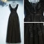 Chic / Beautiful Formal Dresses 2017 Lace Flower Sequins Strappy V-Neck Sleeveless Floor-Length / Long Empire Evening Dresses