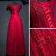 Chic / Beautiful Formal Dresses 2017 Lace Flower Sequins Pearl Off-The-Shoulder Sleeveless Ankle Length Empire Evening Dresses