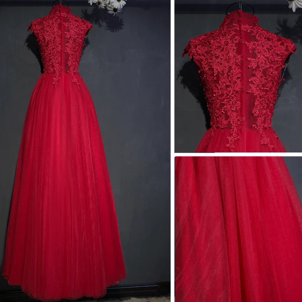 Chic / Beautiful Formal Dresses 2017 Lace Flower Sequins High Neck Sleeveless Floor-Length / Long Ball Gown Evening Dresses
