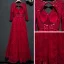 Chic / Belle Rouge Robe De Ceremonie Robe De Soirée 2017 Dentelle Paillettes Noeud Dos Nu Longueur Cheville V-Cou 3/4 Manches Princesse