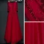 Chic / Beautiful Red Formal Dresses Evening Dresses  2017 Lace Flower Sequins Off-The-Shoulder 1/2 Sleeves Ankle Length A-Line / Princess