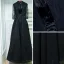 Classic Black Formal Dresses 2017 Lace Flower Sequins Pearl 3/4 Sleeve Ankle Length A-Line / Princess Evening Dresses