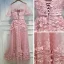 Lovely Candy Pink Formal Dresses 2017 Lace Flower Strappy Scoop Neck 1/2 Sleeves Tea-length A-Line / Princess Prom Dresses