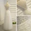 Elegant White Formal Dresses 2017 A-Line / Princess Lace Flower Pearl Strappy Sequins Short Sleeve Floor-Length / Long Prom Dresses