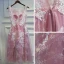 Lovely Candy Pink Graduation Dresses 2017 Lace Flower Backless Scoop Neck Sleeveless Short A-Line / Princess Formal Dresses