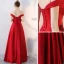 Charmant Bordeaux Robe De Soirée 2019 Princesse De l'épaule Perlage Appliques Cristal Paillettes Manches Courtes Dos Nu Longue Robe De Ceremonie