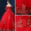 Amazing / Unique Formal Dresses 2017 Ball Gown Lace Flower Backless Off-The-Shoulder 1/2 Sleeves Floor-Length / Long Prom Dresses