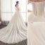 Élégant Champagne Robe De Mariée 2019 Princesse De l'épaule En Dentelle Perlage Sans Manches Dos Nu Chapel Train