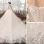 Élégant Champagne Robe De Mariée 2019 Princesse De l'épaule En Dentelle Fleur Paillettes 1/2 Manches Dos Nu Royal Train