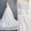 Schöne Weiß Brautkleider / Hochzeitskleider 2019 A Linie V-Ausschnitt Spitze Blumen Ärmellos Rückenfreies Kathedrale Schleppe