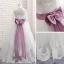 Chic / Belle Blanche Robe Ceremonie Fille 2017 Princesse Dentelle Volants Gland Dos Nu Encolure Dégagée Noeud Manches Longues Longue Mariage