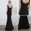 Chic / Beautiful Black Evening Dresses  2017 Trumpet / Mermaid Beading Scoop Neck Zipper Up Sleeveless Backless Floor-Length / Long Evening Party