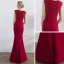 Chic / Beautiful Red Evening Dresses  2017 Trumpet / Mermaid Appliques Sequins Scoop Neck Zipper Up Sleeveless Ankle Length Evening Party