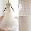 Élégant Ivoire Robe De Mariée 2019 Princesse Bretelles Spaghetti Perlage Paillettes En Dentelle Fleur Manches Courtes Dos Nu Tribunal Train