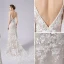 Charming Champagne Wedding Dresses 2021 Trumpet / Mermaid Spaghetti Straps Beading Sequins Lace Flower Sleeveless Backless Court Train Wedding