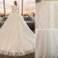Audrey Hepburn Style Ivory Wedding Dresses 2019 Ball Gown Scoop Neck Beading Lace Flower Pearl Long Sleeve Chapel Train