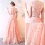 Chic / Beautiful Evening Dresses  2017 A-Line / Princess Lace Sequins Scoop Neck Sleeveless Floor-Length / Long Formal Dresses