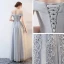 Schöne Abendkleider 2017 A Linie Mit Spitze Blumen Pailletten Off Shoulder Rückenfreies Ärmellos Knöchellänge Festliche Kleider
