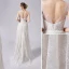 Élégant Ivoire Perle En Dentelle Fleur Robe De Mariée 2021 Princesse Encolure Dégagée Sans Manches Dos Nu Train De Balayage Mariage
