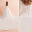 Simple Ivoire Hiver Robe De Mariée 2019 Princesse De l'épaule 3/4 Manches Dos Nu Royal Train