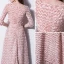 Chic / Belle Rougissant Rose Robe De Soirée 2017 Princesse Encolure Dégagée 3/4 Manches Longueur Cheville Robe De Ceremonie