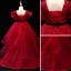 Chic / Beautiful Burgundy Flower Girl Dresses 2017 Ball Gown Crystal Appliques Bow Scoop Neck Backless Short Sleeve Asymmetrical Wedding Party Dresses