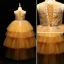 Chic / Beautiful Detachable Flower Girl Dresses 2017 Ball Gown Lace Appliques Crystal High Neck Sleeveless Asymmetrical Wedding Party Dresses