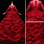 Chic / Beautiful Burgundy Flower Girl Dresses 2017 Ball Gown Lace Appliques Crystal Sequins Scoop Neck 3/4 Sleeve Court Train Wedding Party Dresses