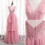 Charmant Rose Bonbon Volants Robe De Soirée 2021 Princesse Encolure Dégagée Sans Manches Perlage Paillettes Dos Nu Soirée Longue Robe De Ceremonie