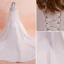 Simple Ivoire Robe De Mariée 2019 Princesse De l'épaule Manches Courtes Dos Nu Cathedral Train