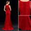 Chic / Beautiful Burgundy Evening Dresses  2019 Trumpet / Mermaid Scoop Neck Beading Sleeveless Sweep Train Formal Dresses