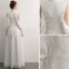 Élégant Ivoire Robe De Soirée 2019 Princesse Encolure Dégagée Gland 3/4 Manches Longue Robe De Ceremonie