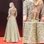 Chic / Belle 2 Pièces Robe De Soirée 2018 Princesse Ceinture Dentelle Encolure Dégagée Dos Nu Manches Courtes Longue Robe De Ceremonie