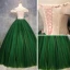 Chic / Beautiful Prom Dresses 2018 Ball Gown Appliques Pearl Off-The-Shoulder Backless Sleeveless Floor-Length / Long Formal Dresses