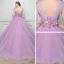 Elegant Prom Dresses 2018 Ball Gown Appliques Pearl V-Neck Backless Sleeveless Court Train Formal Dresses