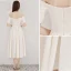 Chic / Beautiful Champagne Homecoming Graduation Dresses 2019 A-Line / Princess Off-The-Shoulder Short Sleeve Backless Tea-length Formal Dresses