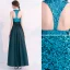 Scintillantes Vert Foncé Robe De Soirée 2019 Princesse Encolure Dégagée Paillettes Sans Manches Dos Nu Longue Robe De Ceremonie