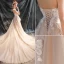 Romantic Beach Wedding Dresses 2017 A-Line / Princess Sleeveless Spaghetti Straps Appliques Lace Flower Beading Backless Champagne Ruffle Tulle Chapel Train