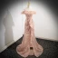 Scintillantes Champagne Perlage Paillettes Robe De Bal 2024 Trompette / Sirène Gland De l'épaule Sans Manches Dos Nu Train De Balayage Promo Robe De Ceremonie
